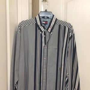 Vintage Tommy Hilfiger Vertical Stripe Button Down